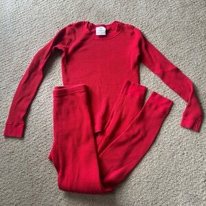 Hanna Andersson Red Thermal Pajamas size 140 10US